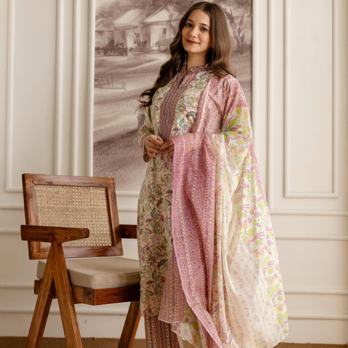 Jaipuri Print Cotton Suit Set