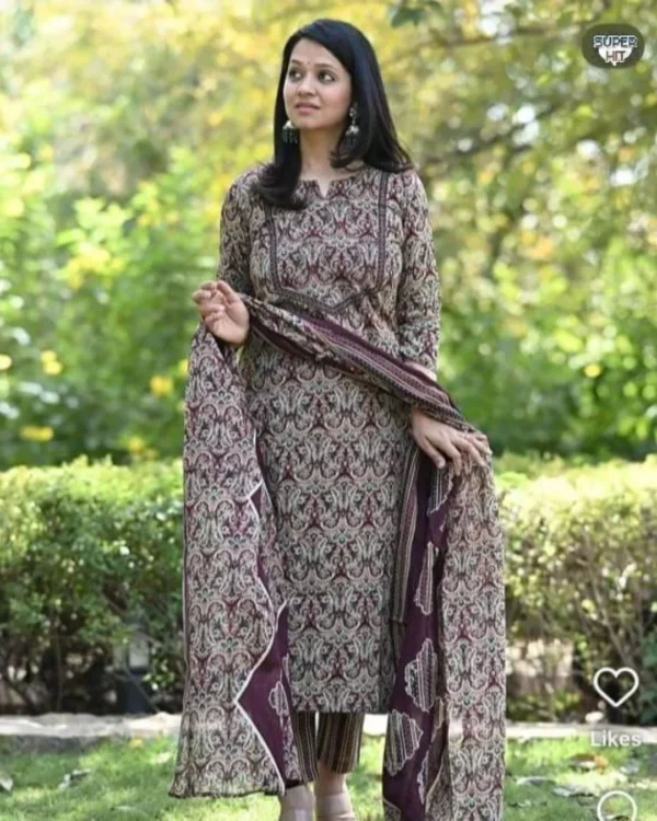 Cotton Sanganeri Print Suit Set