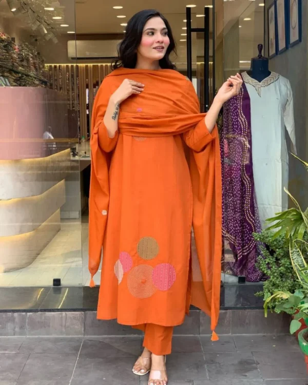 Mal Cotton Suit With Mal Cotton Dupatta