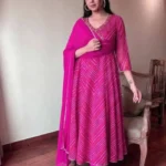Summer Floral Anarkali Cotton Suit Set