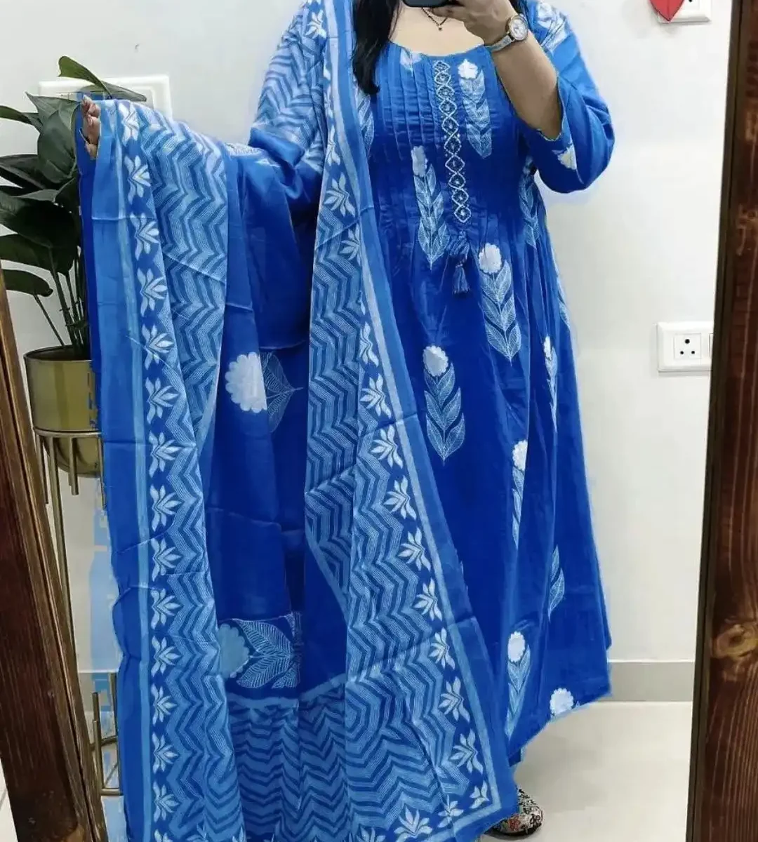 Cotton Floral Print Salwar Suit Set