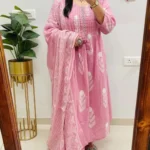 Pink Cotton Printed Suit Set