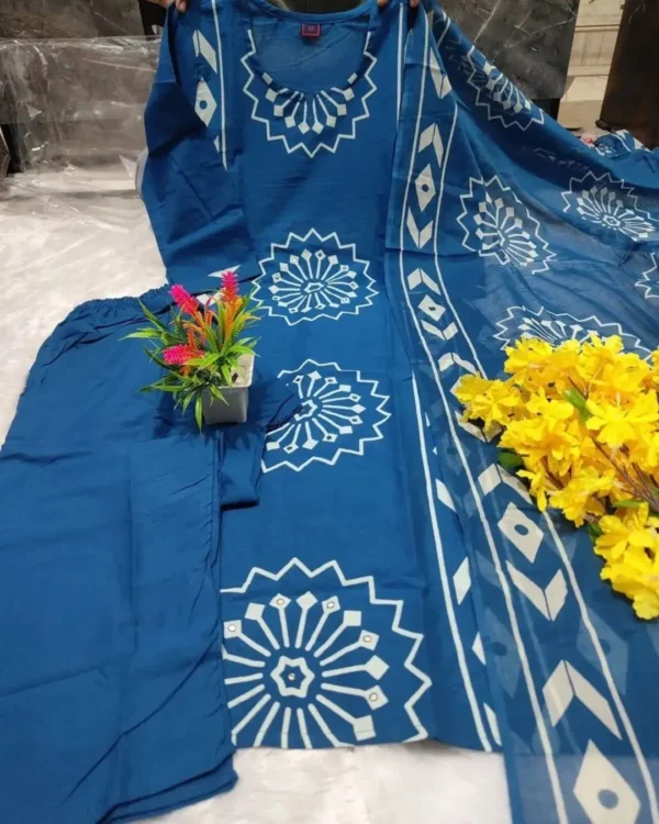 Mal Cotton Suit With Mal Cotton Dupatta