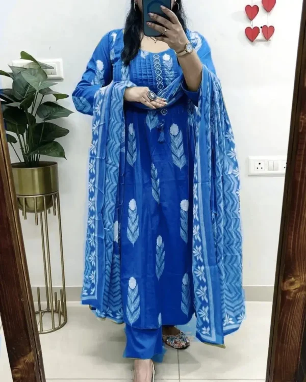 Cotton Floral Print Salwar Suit Set
