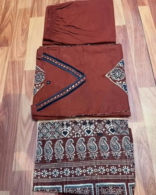 Summer Printed Cotton Suit Set