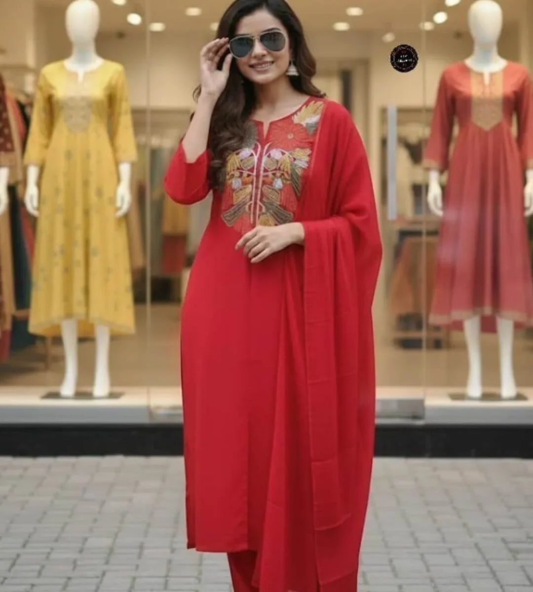 Summer Printed Cotton Suit Set