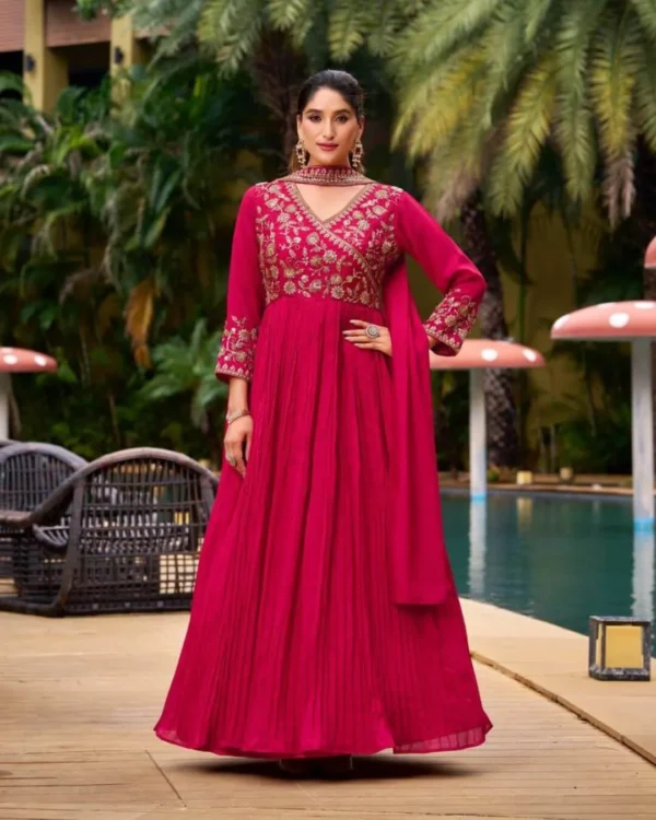 Gulnaar Anarkali Gown with Sequin Work