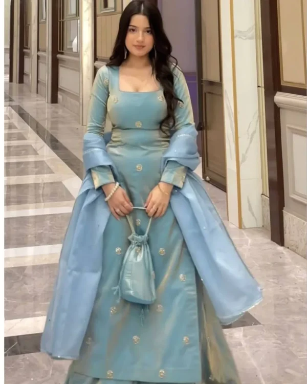 Fancy Party Wear Suit Set With Dupatta