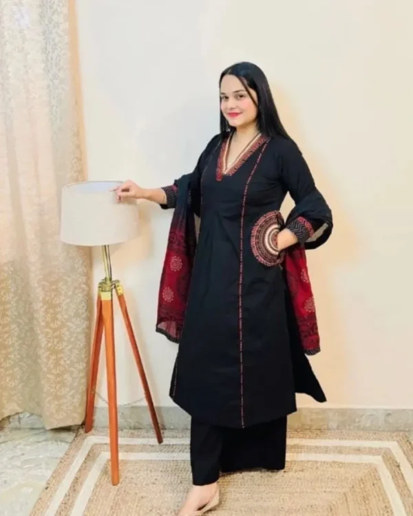 Black cotton suit set