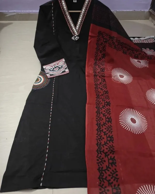 Black cotton suit set