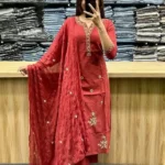 A-Line Cotton Floral Print Suit Set