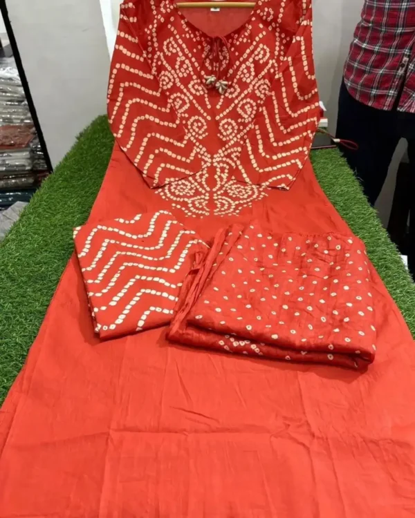 Bandhej Print Kurti Set