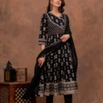 Black Angrakha Style Suit Set​