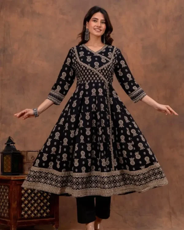 Black Angrakha Style Suit Set​