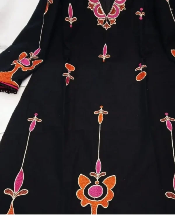 Black Cotton Kurti Palazzo Set With Dupatta