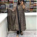Black Cotton Paisley Print Cotton Suit Set