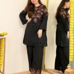 Black Daily Office Wear Kurti Pant