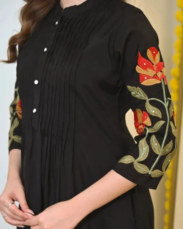 Black Formal Kurti For Office Wear Front