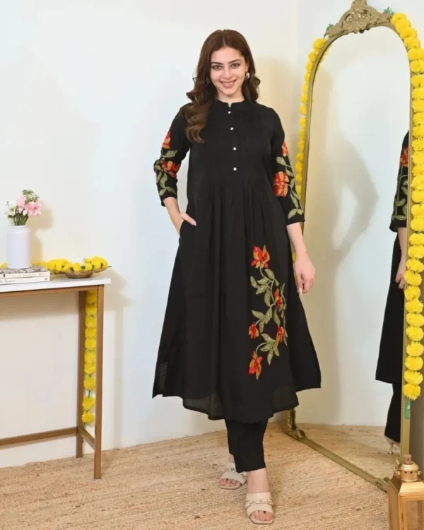 Black Formal Kurti For Office Wear