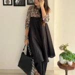 Black Office Wear For Women Kurti Pant Set​