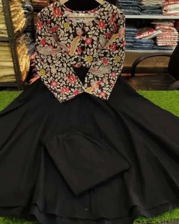 Black Office Wear For Women Kurti Pant Set​