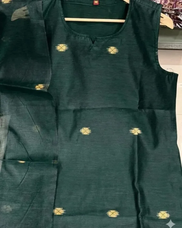 Bottle Green Kurti Set