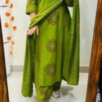 Cotton Anarkali Sanganeri Print ​Suit Set