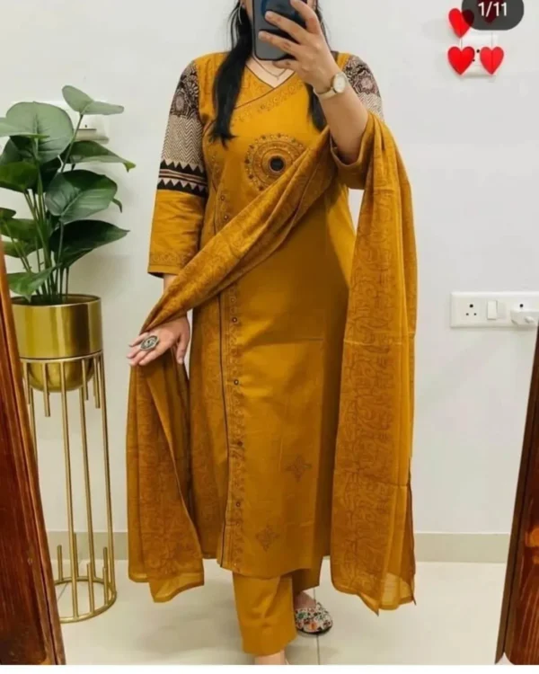 Cotton Angrakha Suit Set