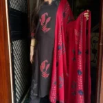 Cotton Black Kurti Pant Dupatta Set