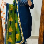 Cotton Blue Floral Printed Suit Set