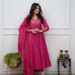 Cotton Flared Anarkali Suit Set