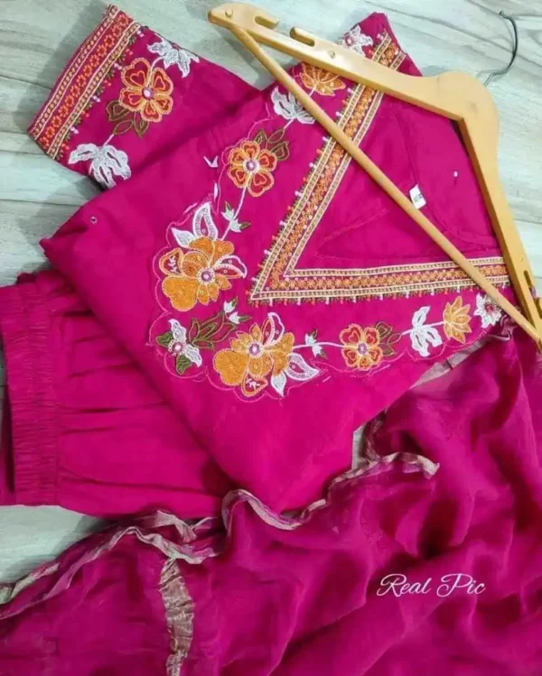 Cotton Flared Anarkali Suit Set