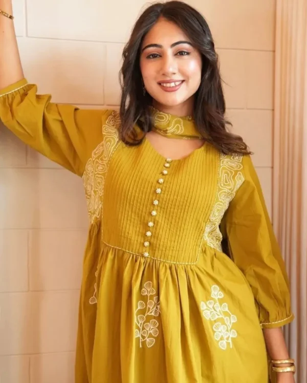 Cotton Floral Anarkali Front