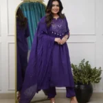 Cotton Floral Print Anarkali Suit Set