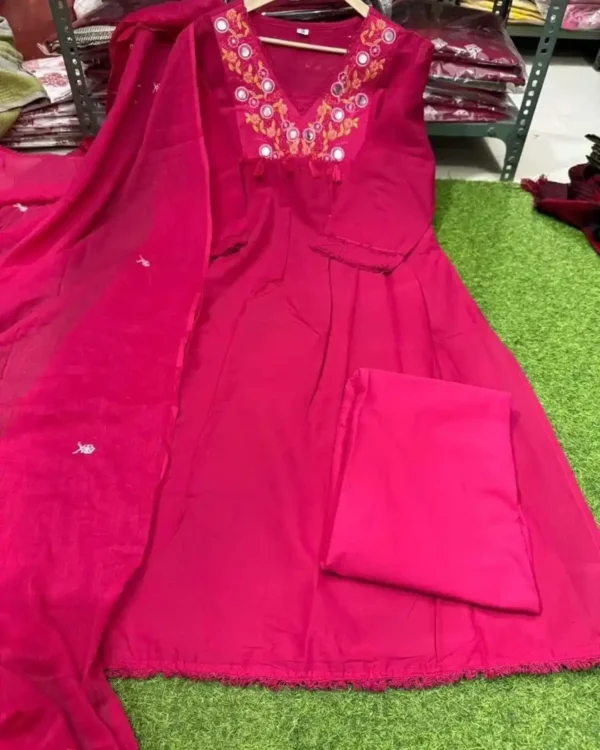 Cotton Pink Suit Set For Women
