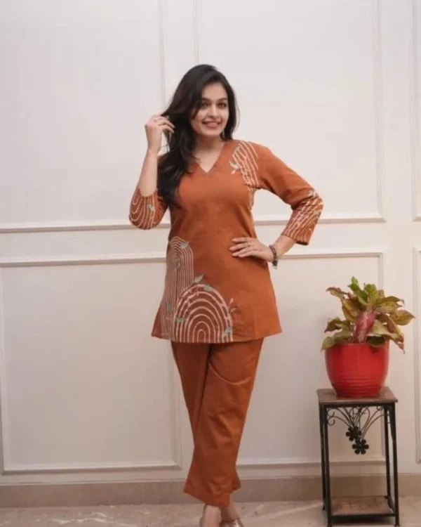 Cotton Printed Kurti Pant Set