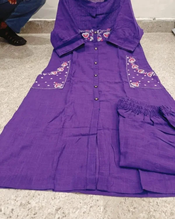 Cotton Purple Co-Ord Set