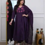 Cotton Purple Colour Suit Set​