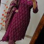 Cotton Rani Pink Party Wear Suit Set