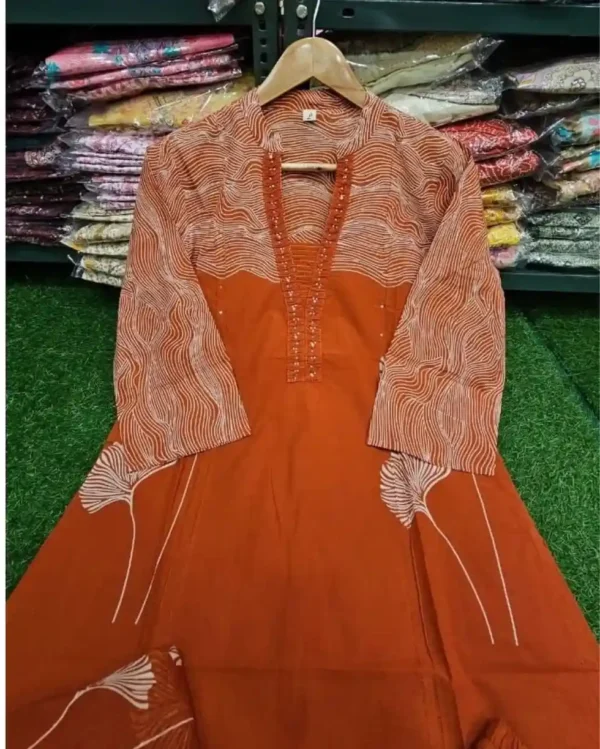 Cotton Sanganeri Print Kurti Pant Dupatta Set