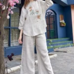 Cotton Slub Office Wear Kurti Pant Set