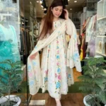 Cotton White Chikankari Embroidery Suit Set