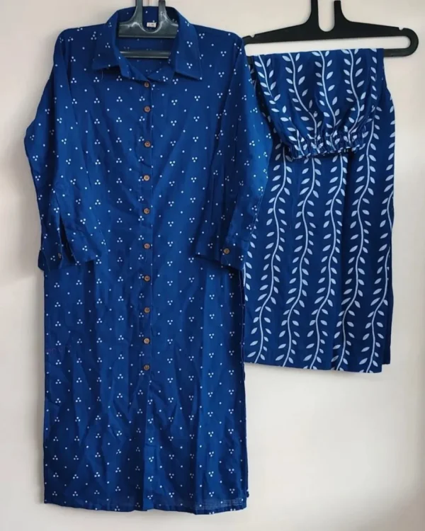 Dabu Print Kurti Set