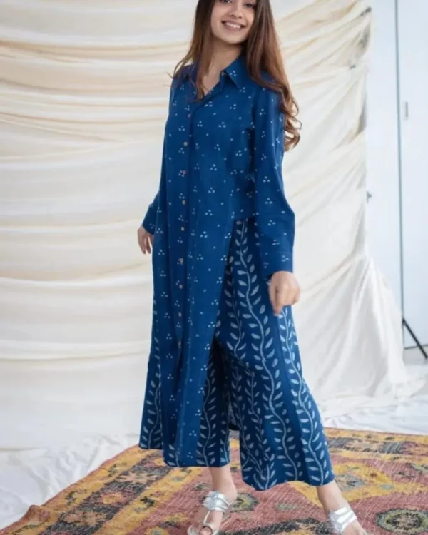 Dabu Print Kurti Set