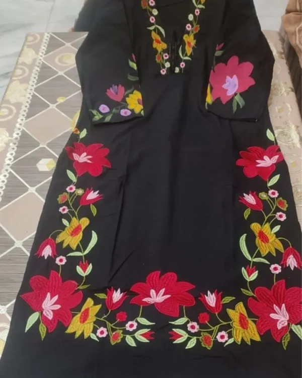 Dark Blue Kurti Pant With Dupatta Set