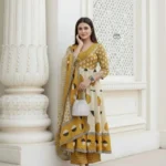 Flared Anarkali Cotton Suit Set