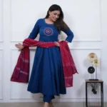 Flared Cotton Floral Printed Suit Set