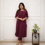 Floral Print Cotton Kurti Pant Set