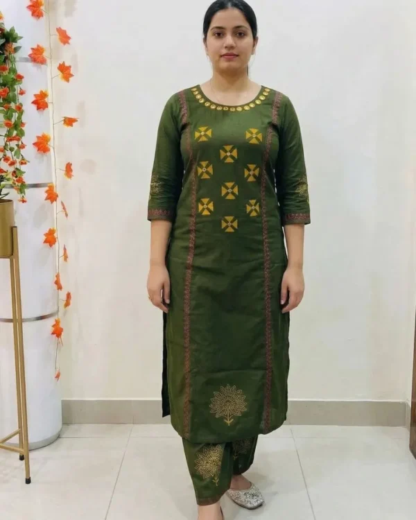 Floral Printed Summer Cotton Suit Set