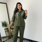 Green Floral Cotton Co-Ord Set